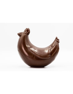 Poule chocolat noir