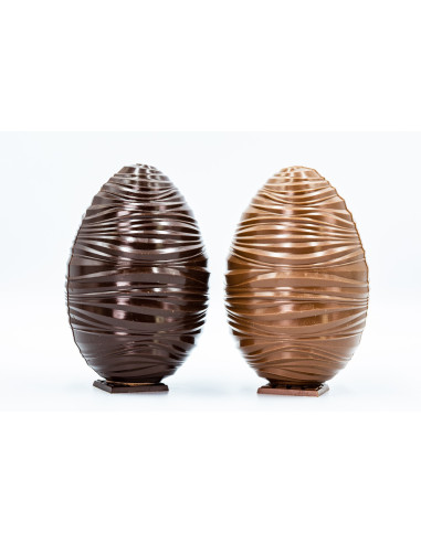 oeuf strié chocolat noir