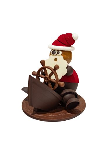 Père Noël sur son bateau