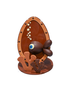 Oeuf décoré chocolat noir