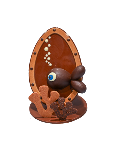 Oeuf décoré chocolat lait